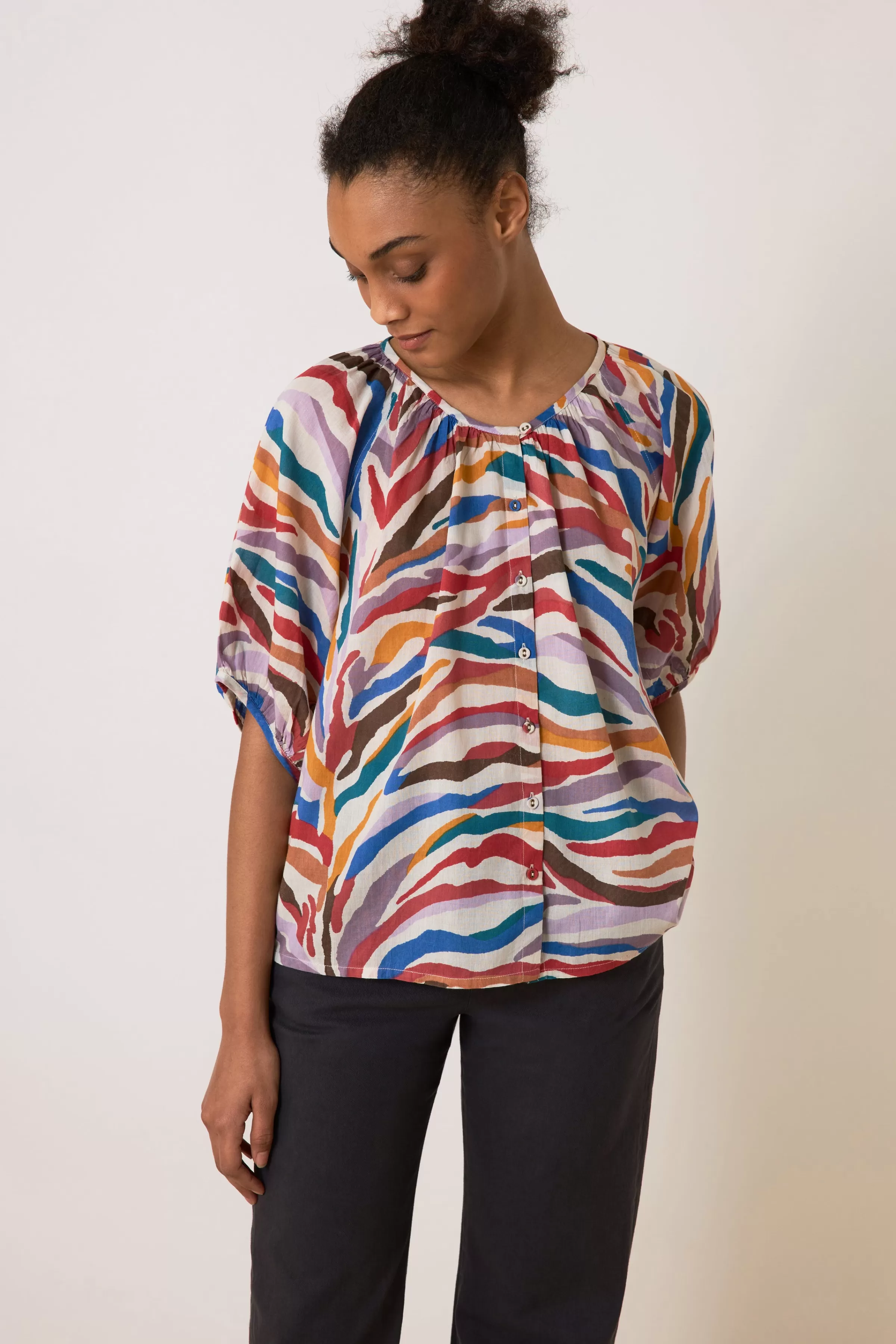 Shop Leon&Harper Blouse Cool Tigre Multico