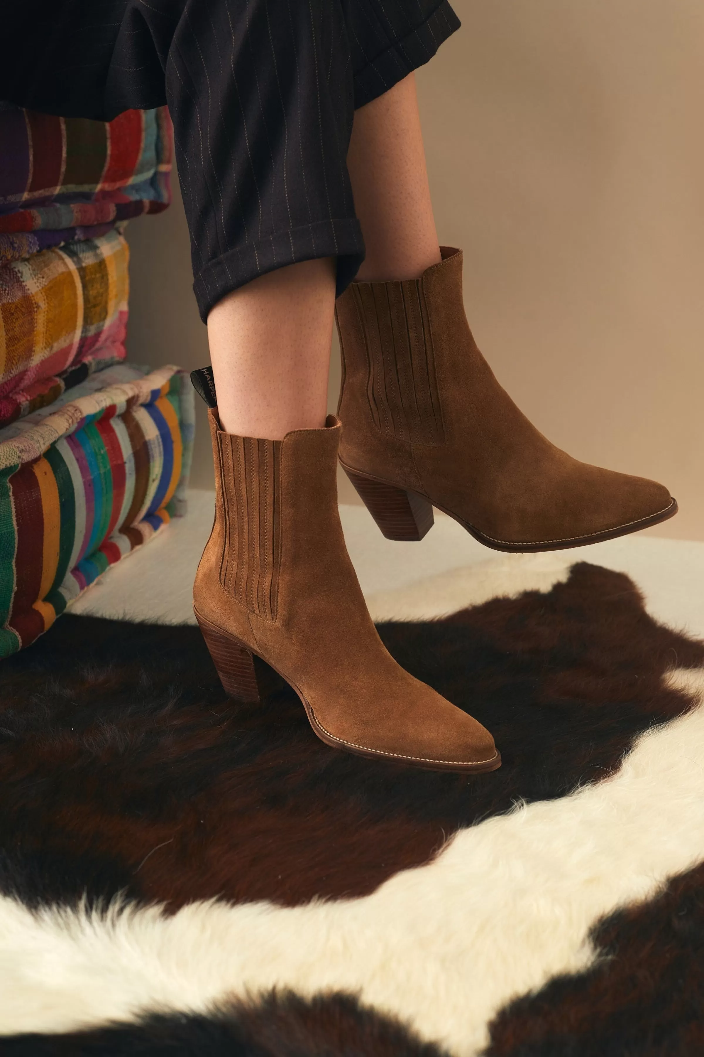 Discount Leon&Harper Bottines Sylvie Suede Camel