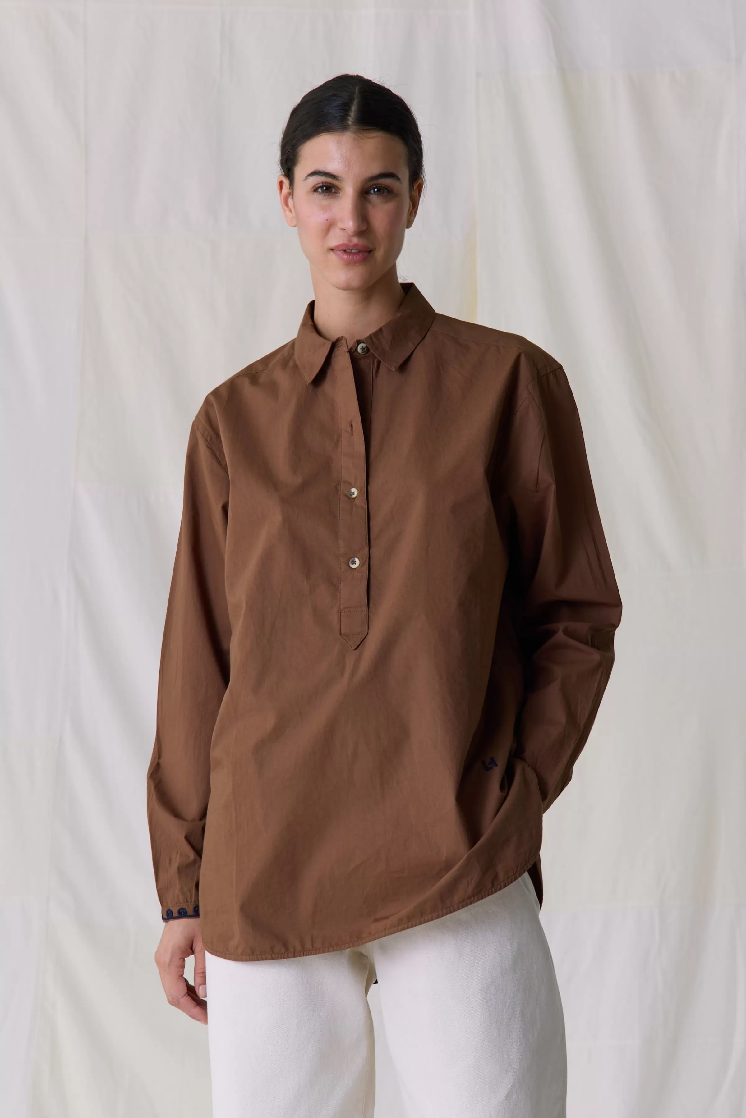 Store Leon&Harper Chemise Chipo Plain Caramel