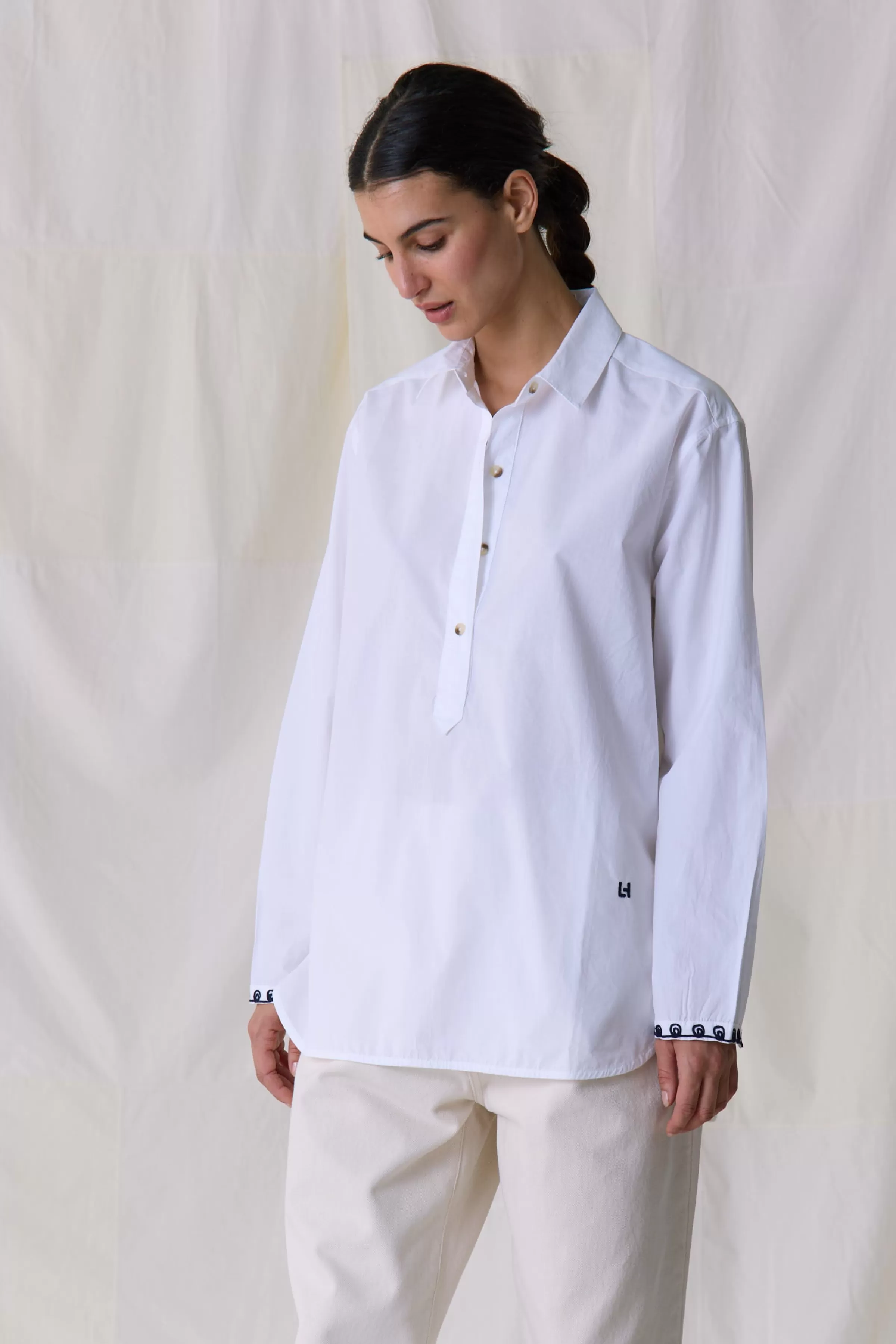 Outlet Leon&Harper Chemise Chipo Plain White