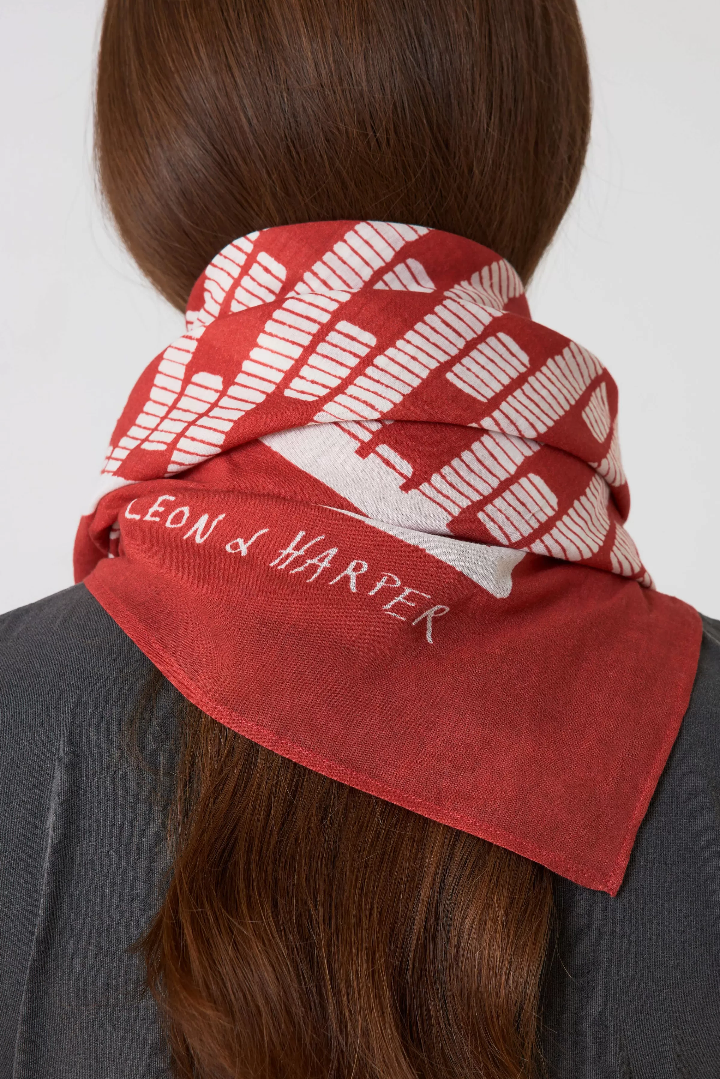 Outlet Leon&Harper Foulard Emile Liney Red