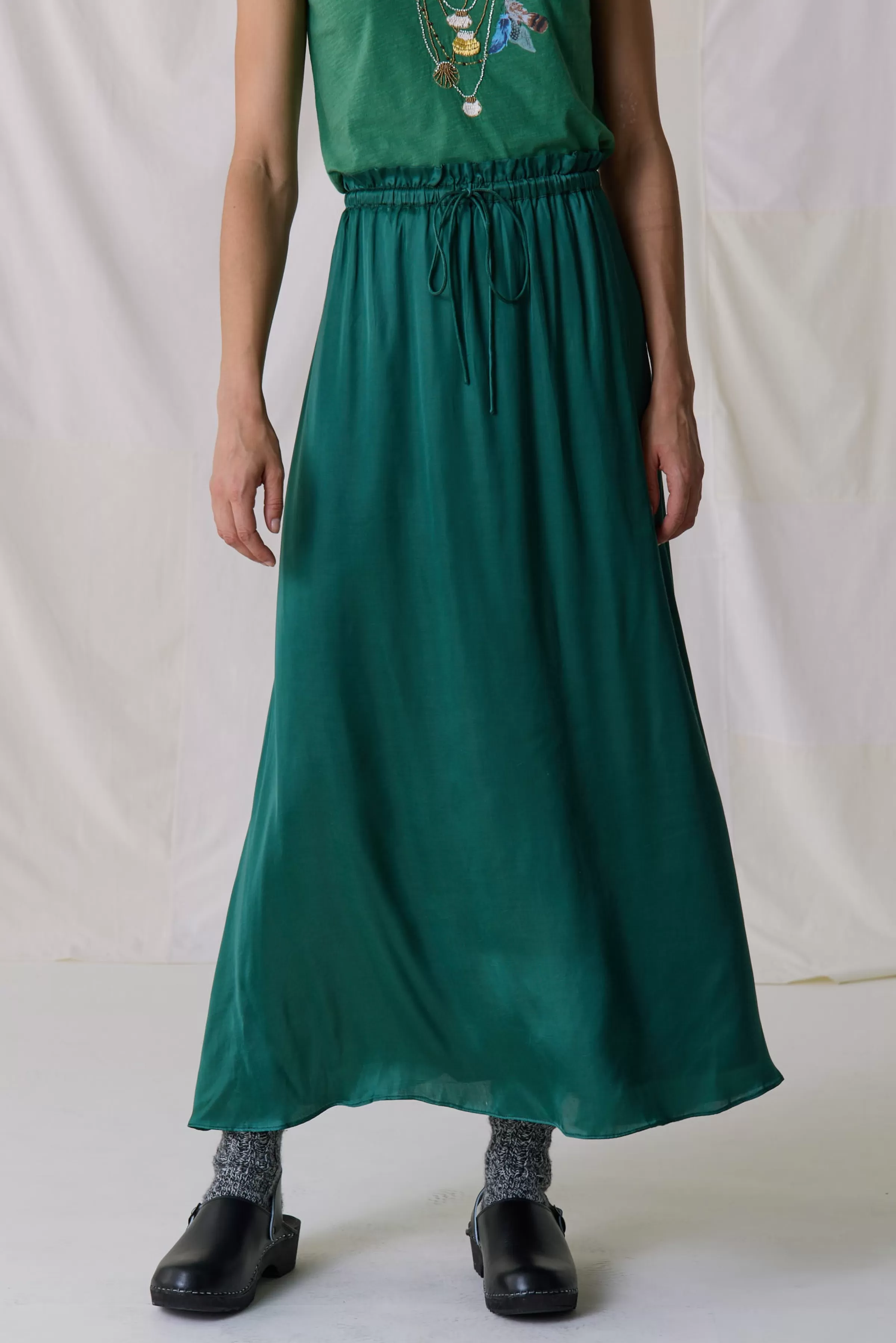 Hot Leon&Harper Jupe Juliette Plain Emerald