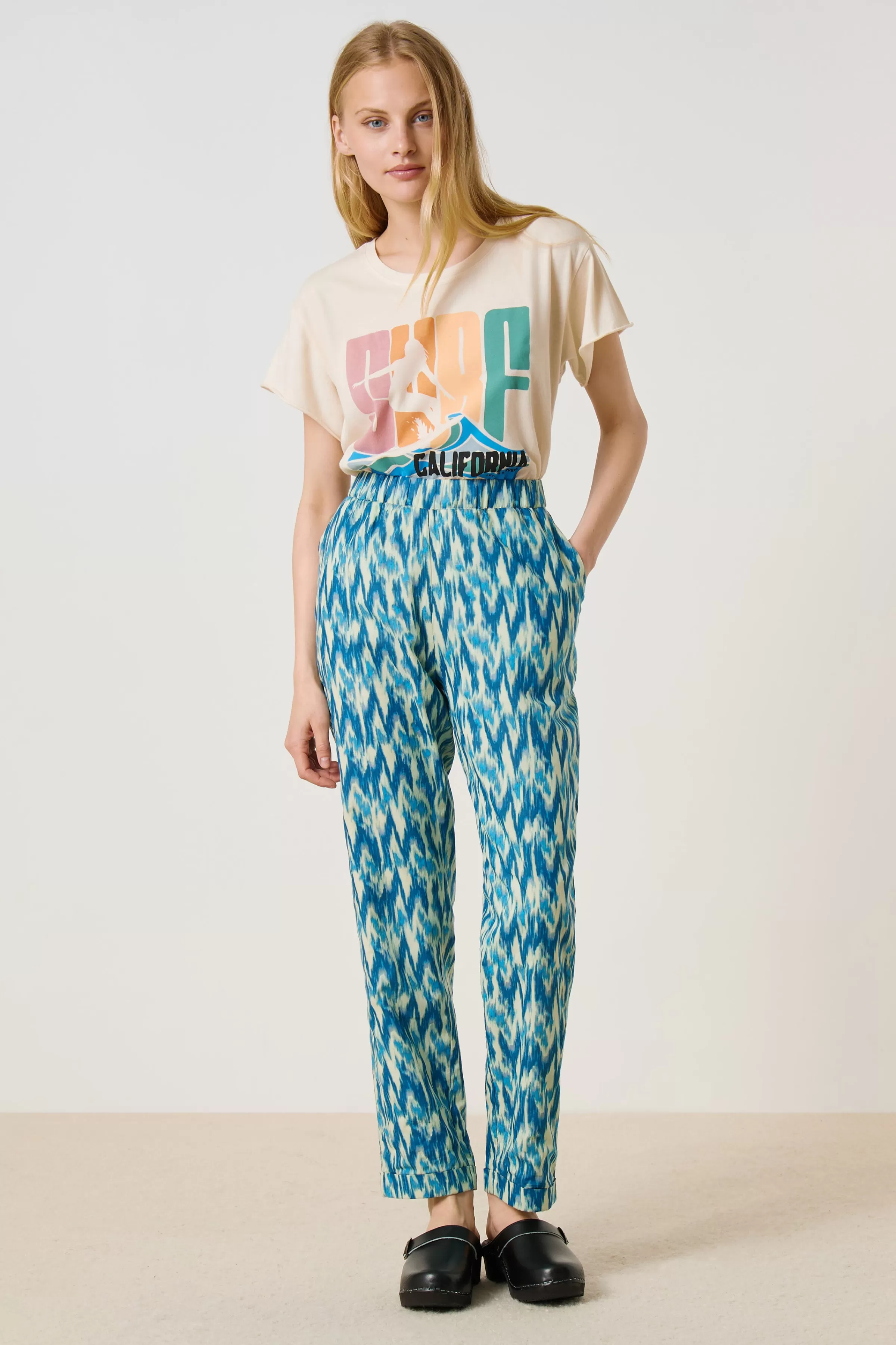 Flash Sale Leon&Harper Pantalon Parna Ikat Blue