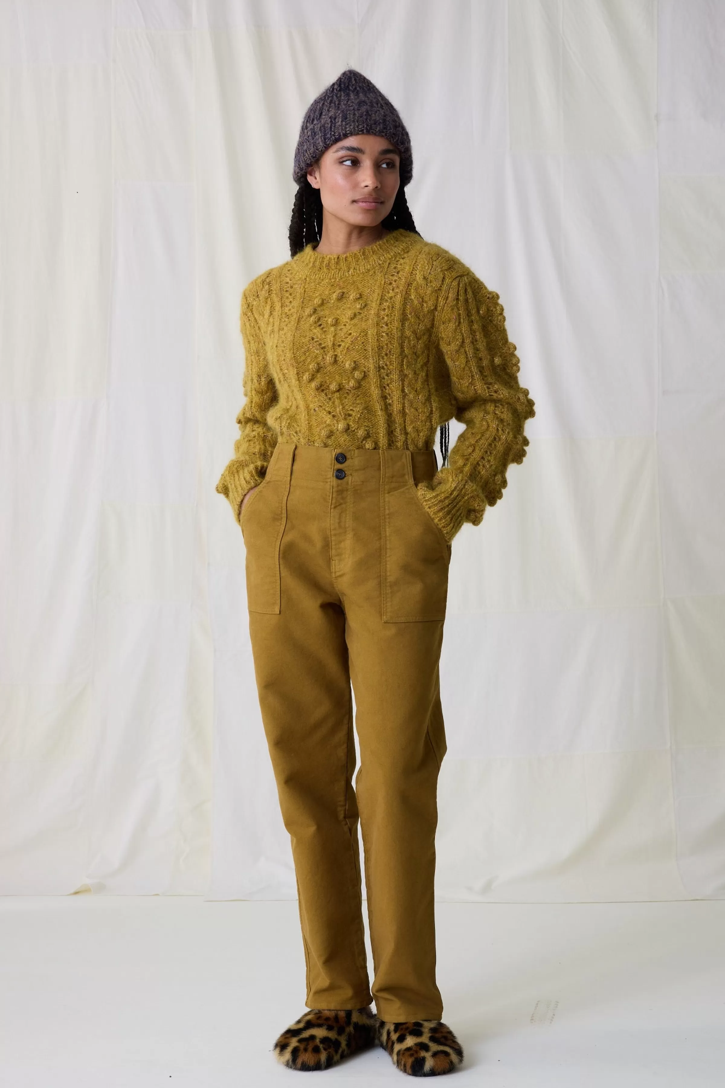 Flash Sale Leon&Harper Pantalon Past Plain Mustard