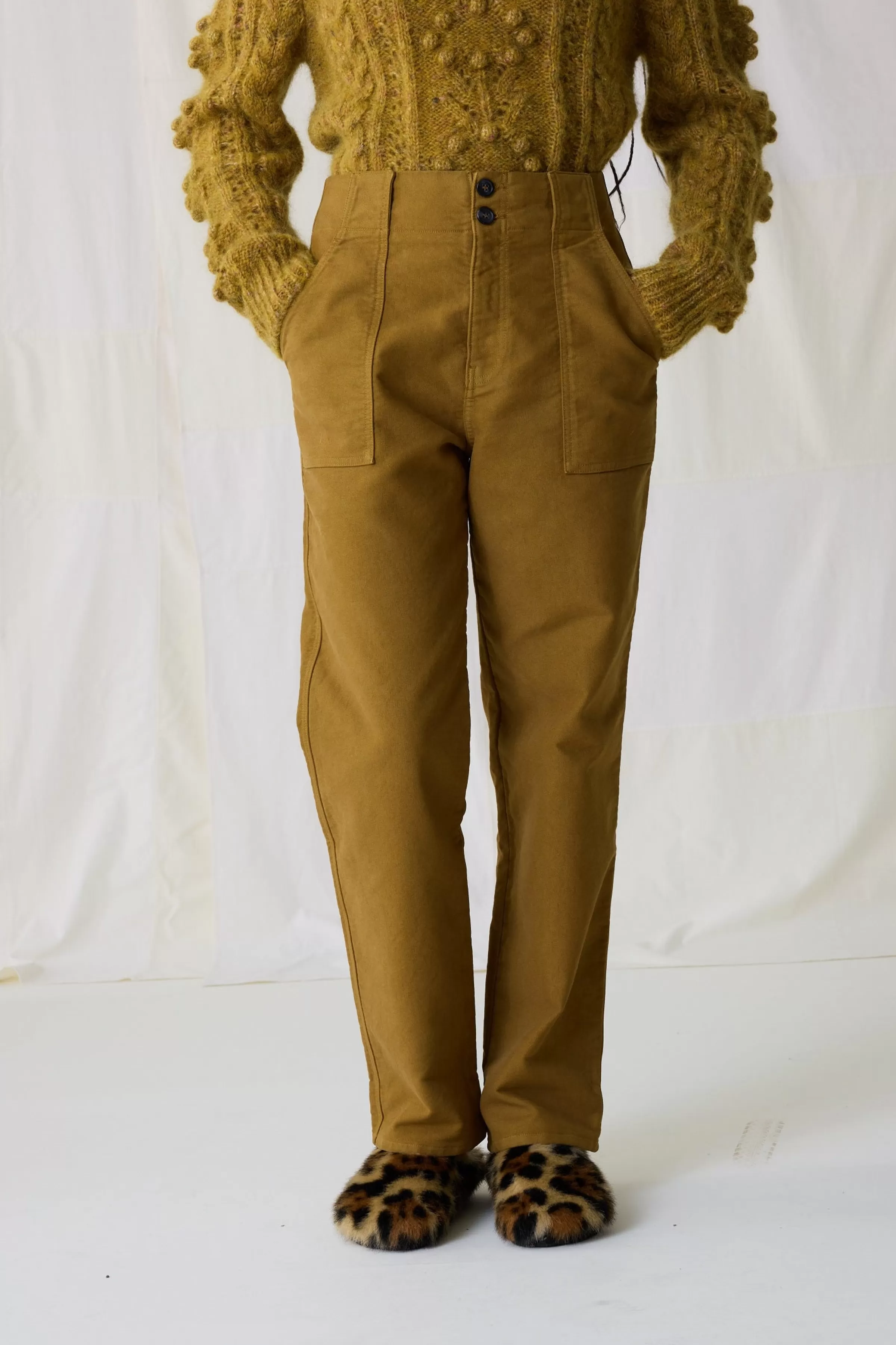 Flash Sale Leon&Harper Pantalon Past Plain Mustard