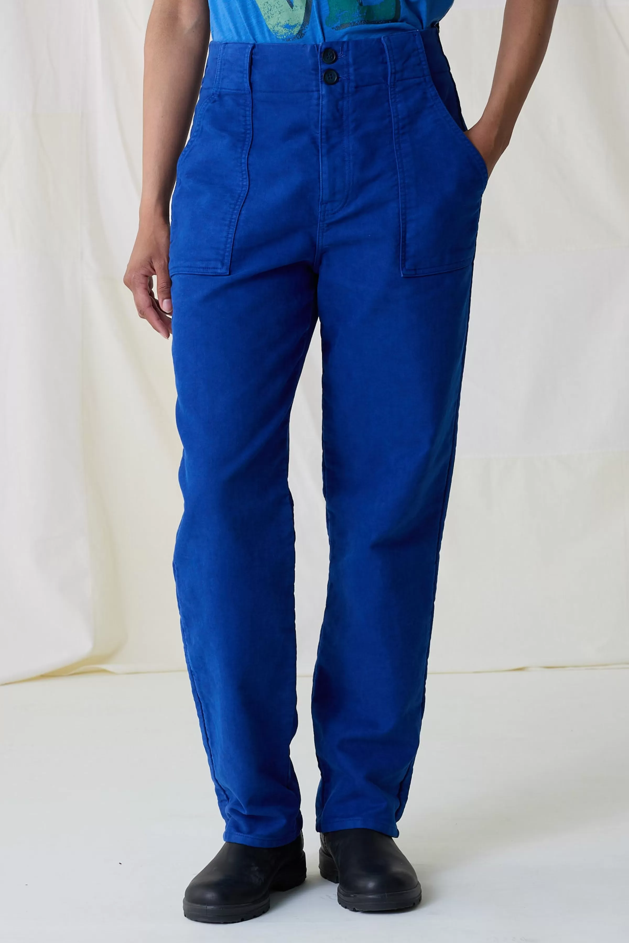 Fashion Leon&Harper Pantalon Past Plain Blue