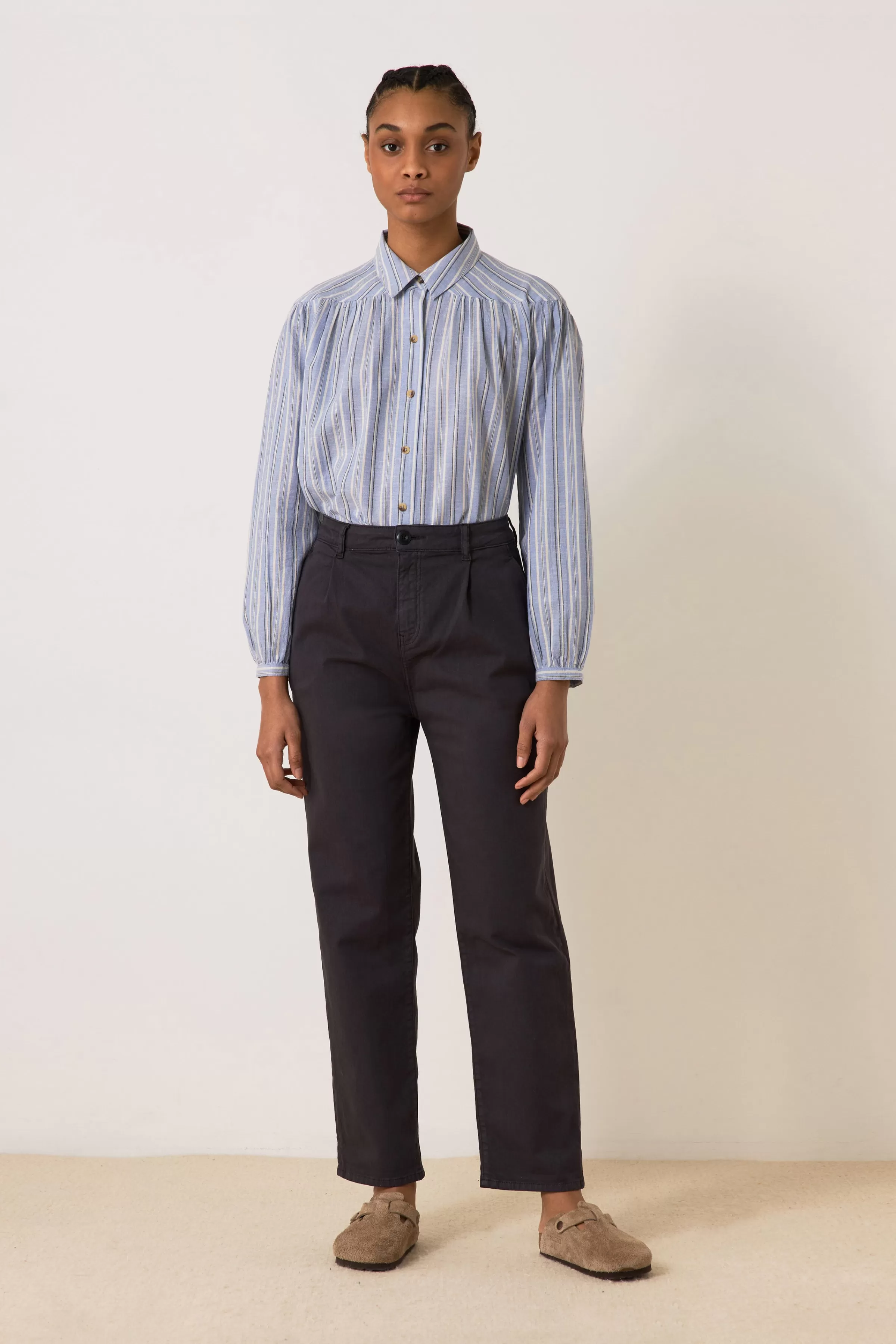 New Leon&Harper Pantalon Patrick Plainy Carbone