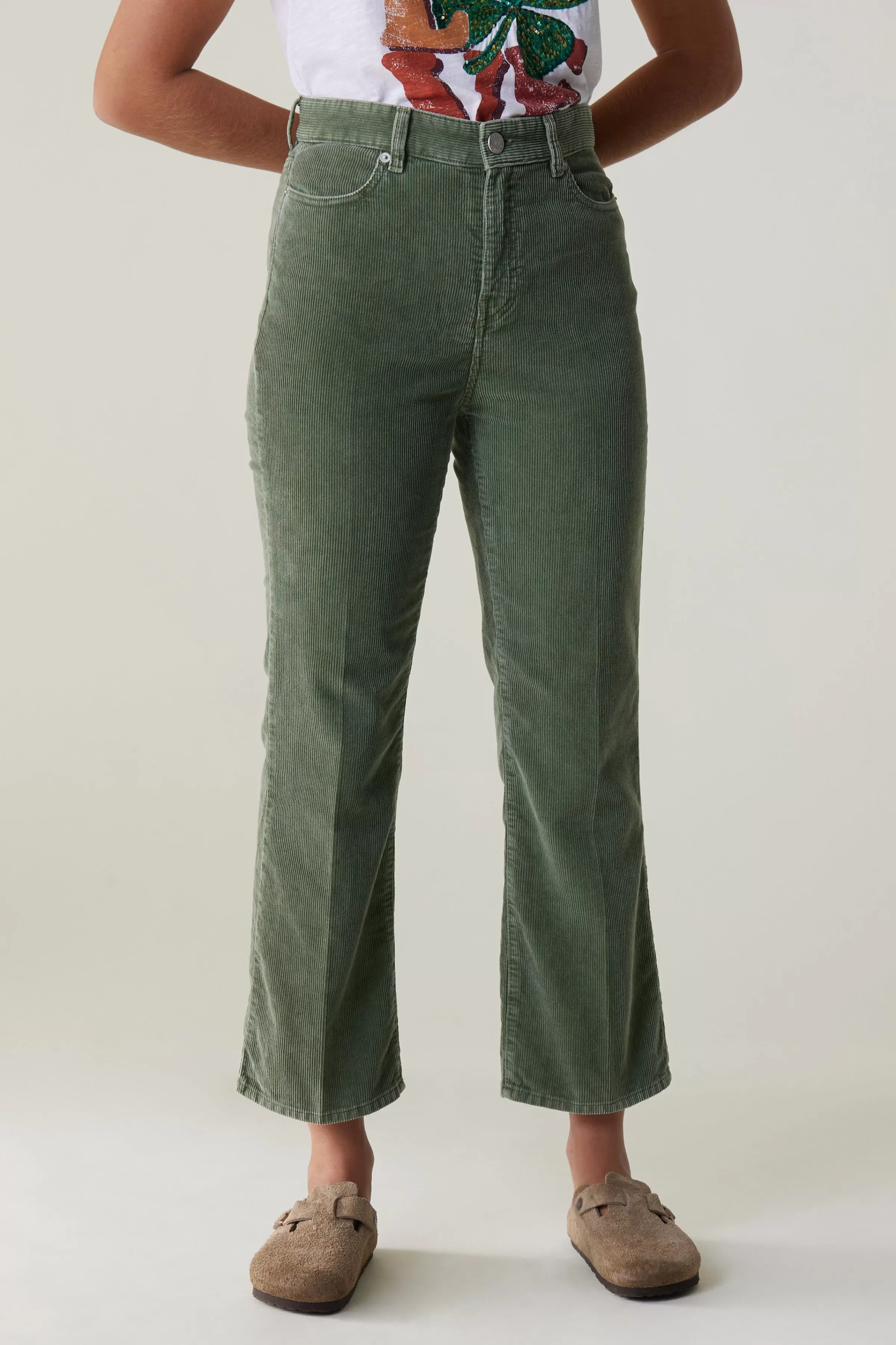 Best Leon&Harper Pantalon Pipou Plain Green