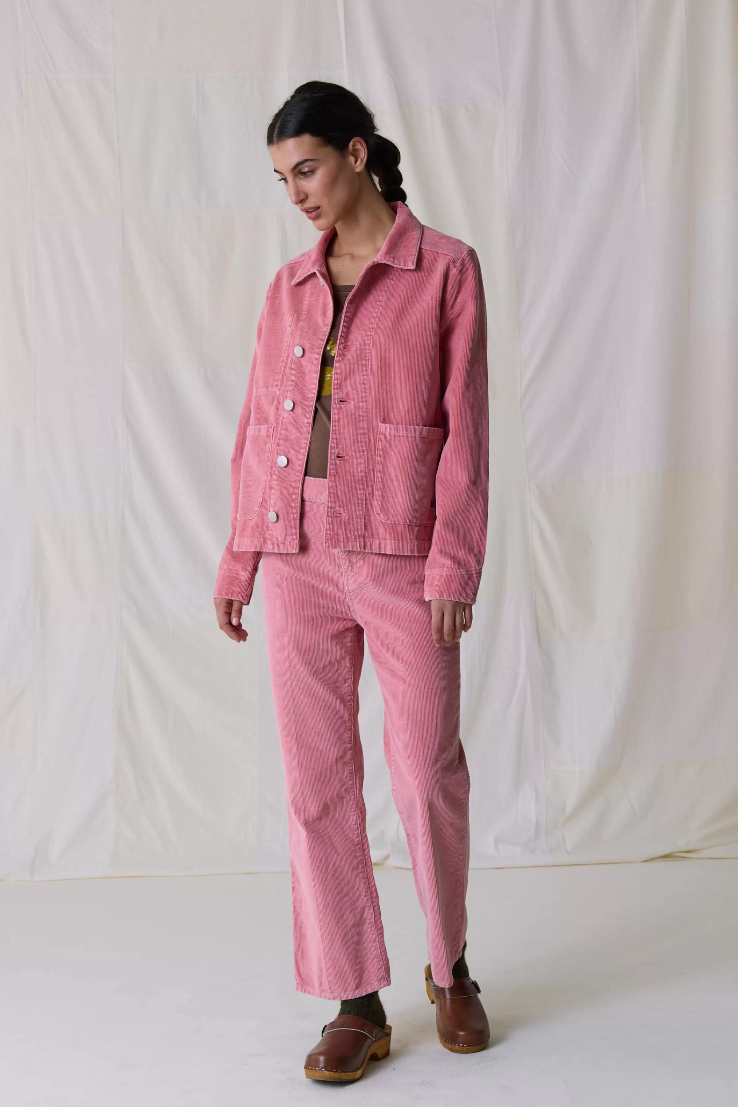 Online Leon&Harper Pantalon Pipou Plain Pink