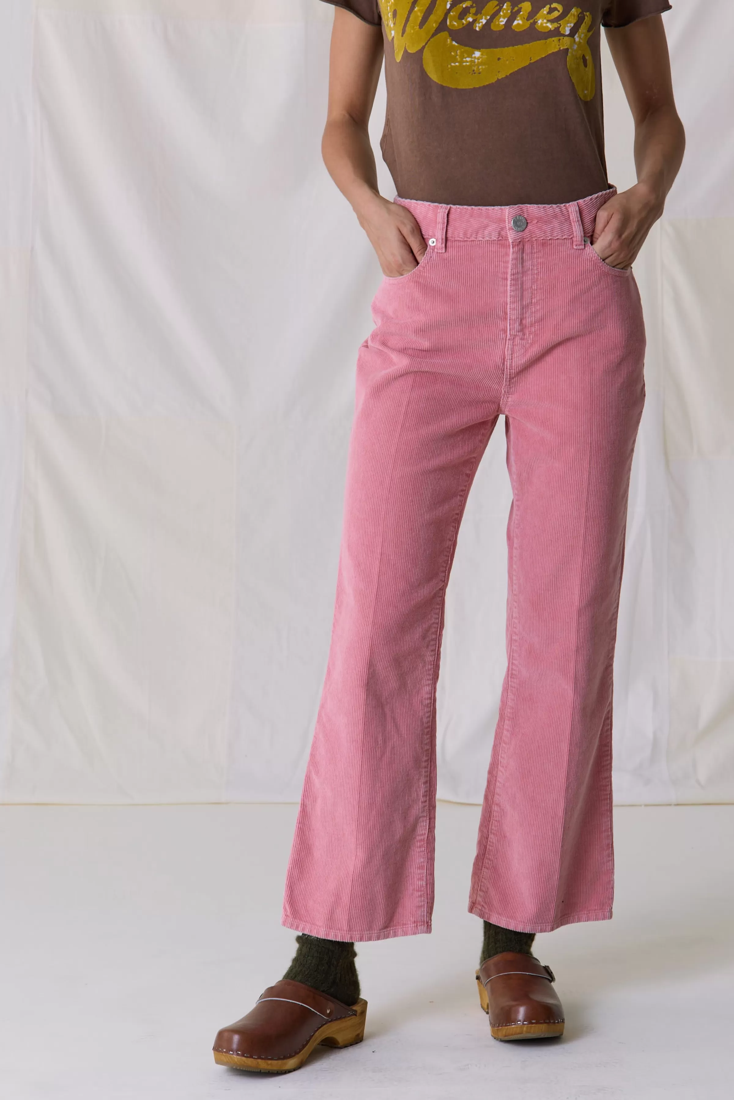 Online Leon&Harper Pantalon Pipou Plain Pink