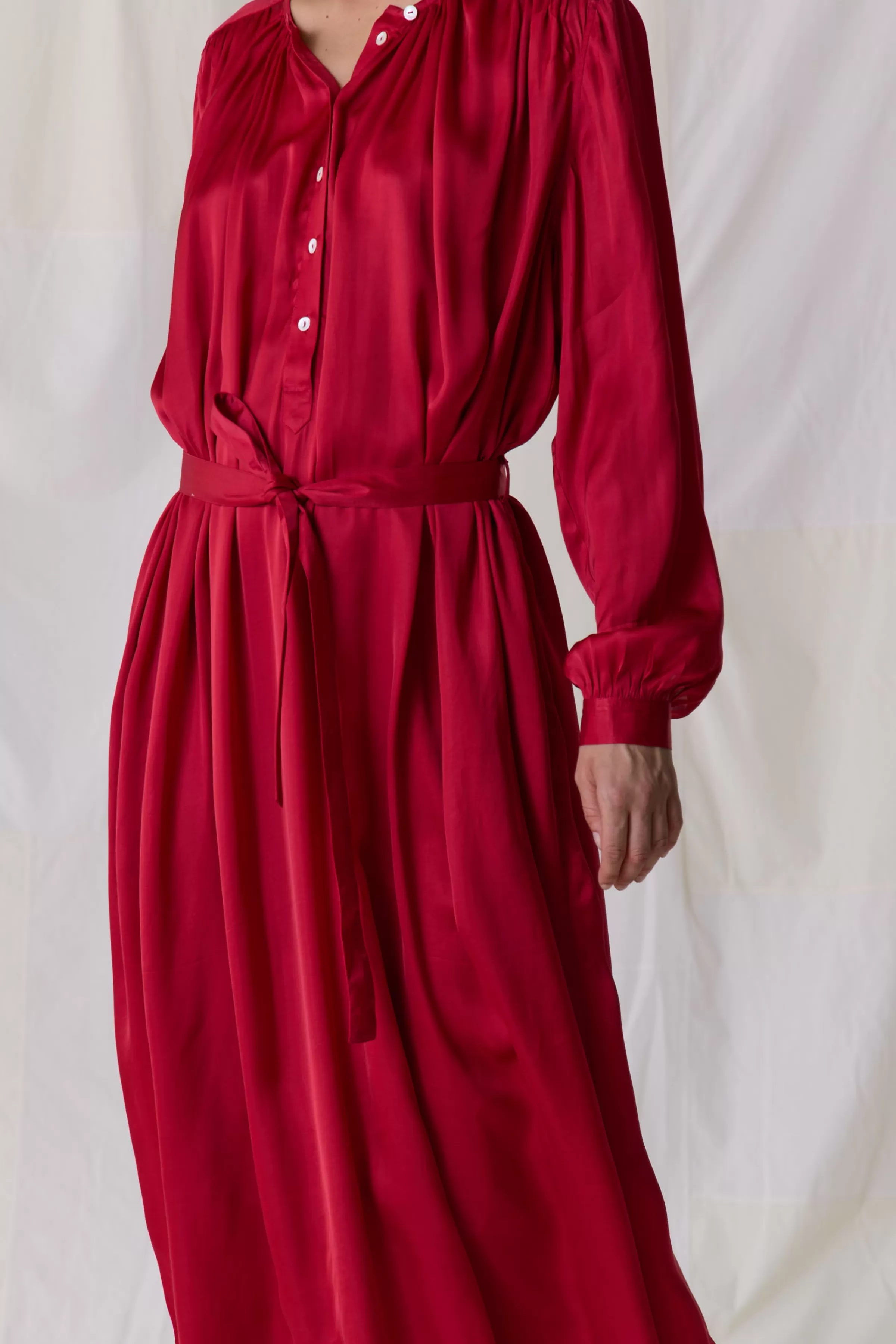 Hot Leon&Harper Robe Raimy Plain Chili