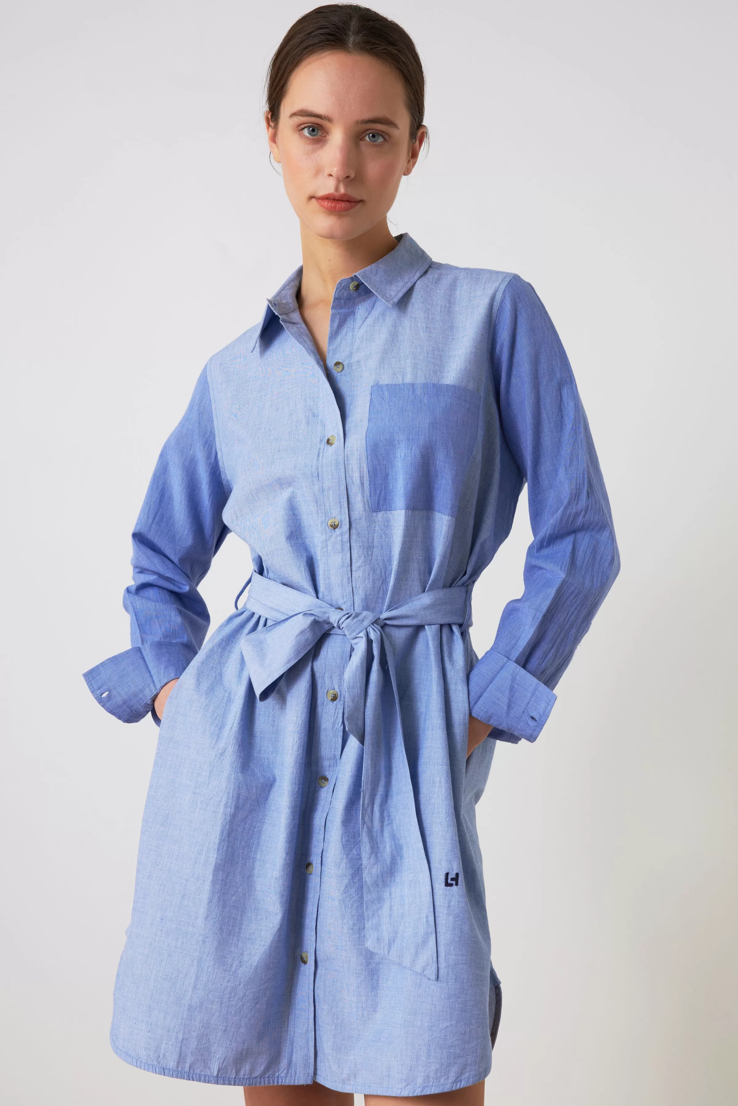 Discount Leon&Harper Robe Redote Mix Blue