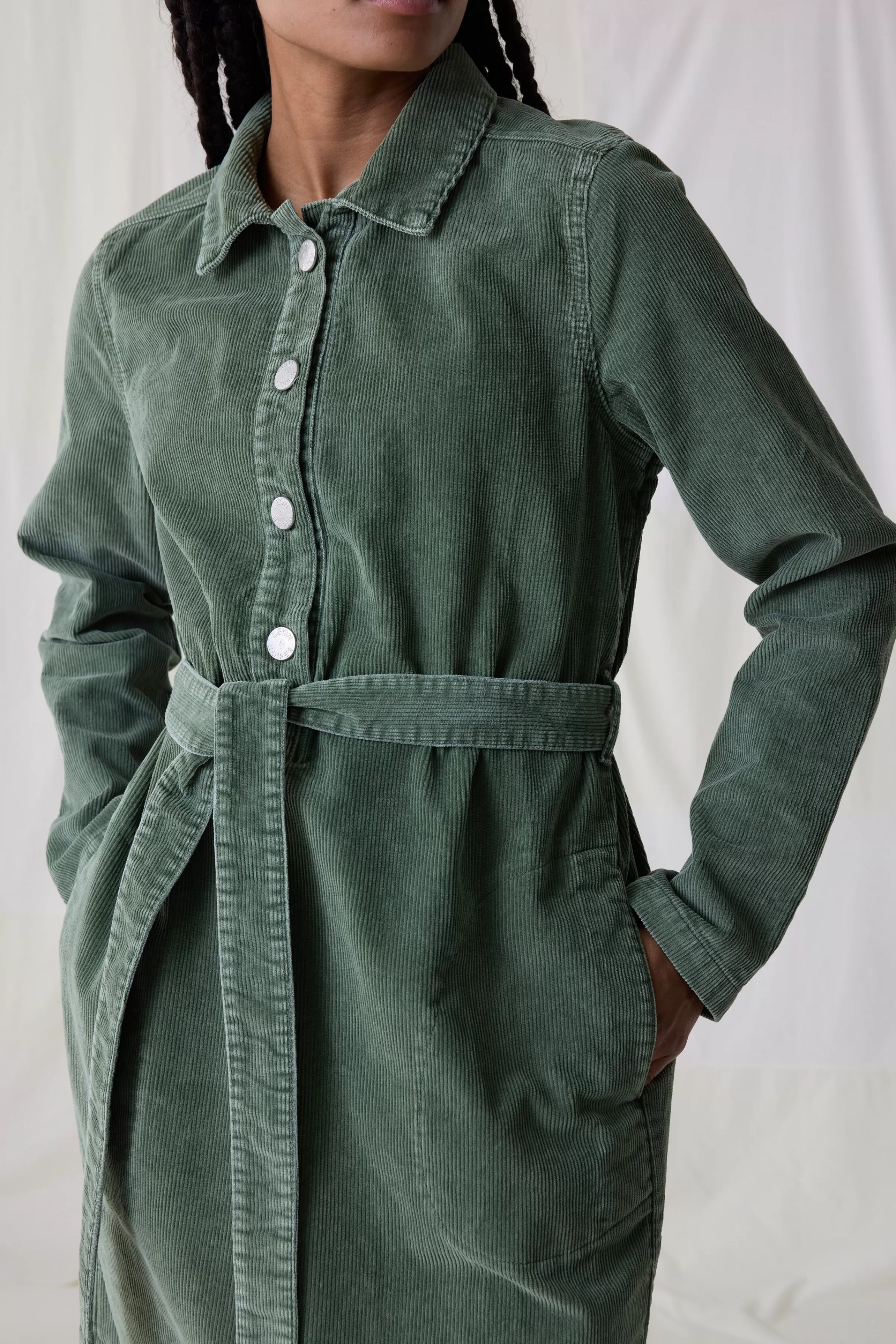 Store Leon&Harper Robe Regna Plain Green