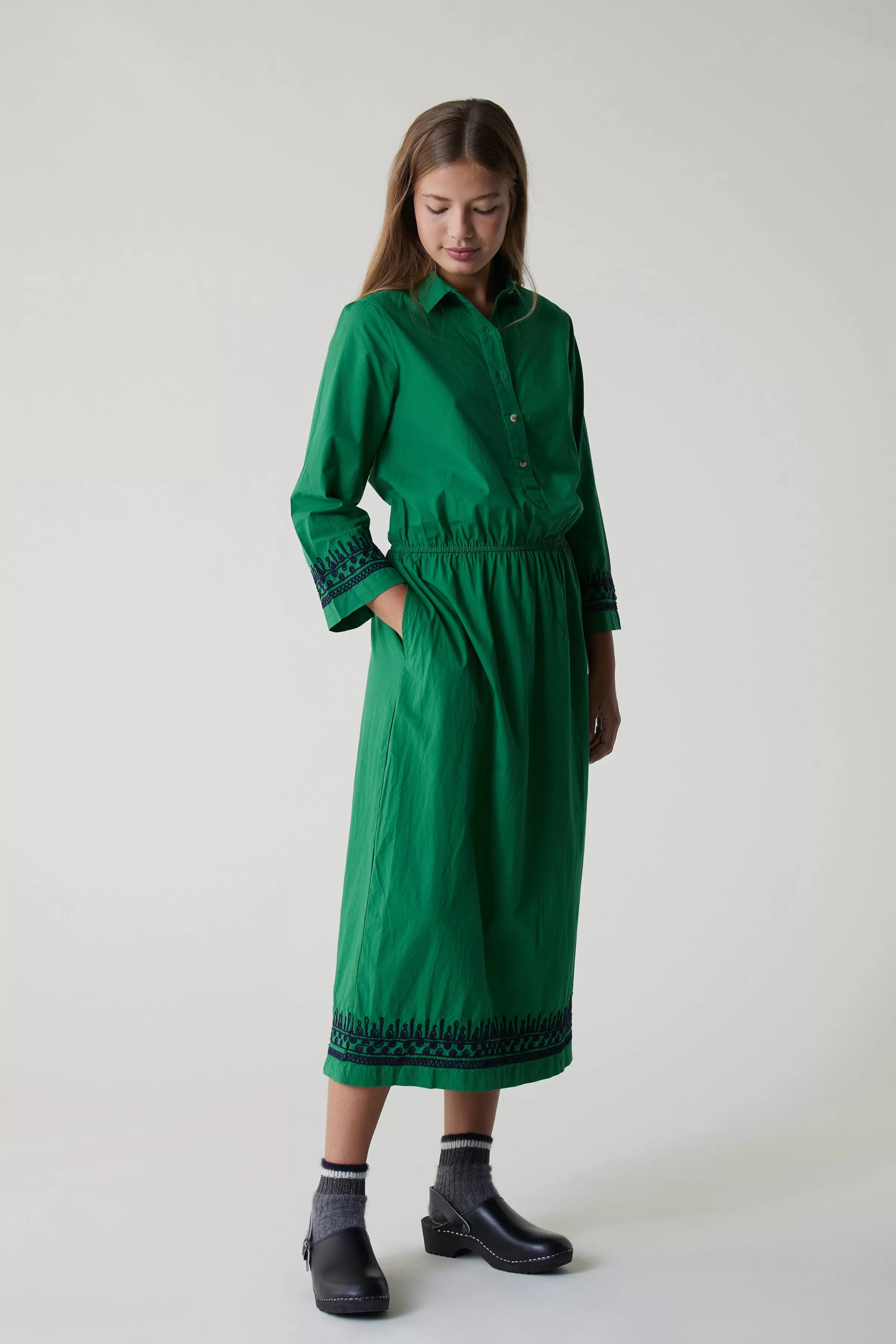 Best Leon&Harper Robe Rigolo Plain Green