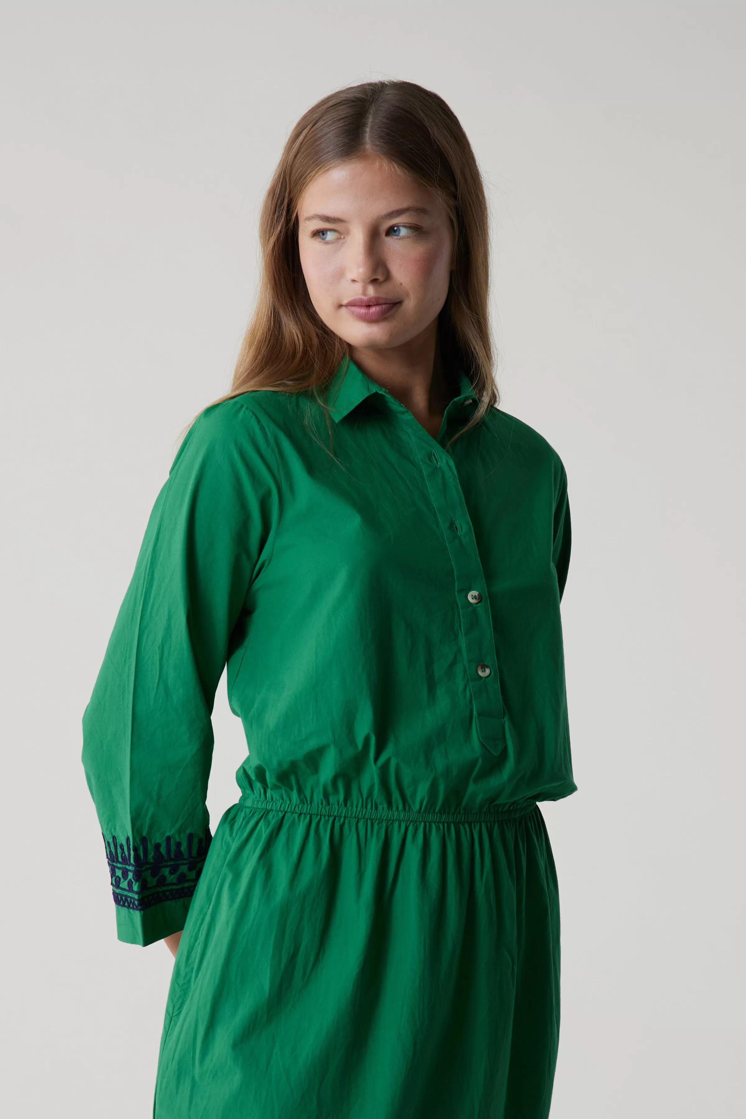 Best Leon&Harper Robe Rigolo Plain Green