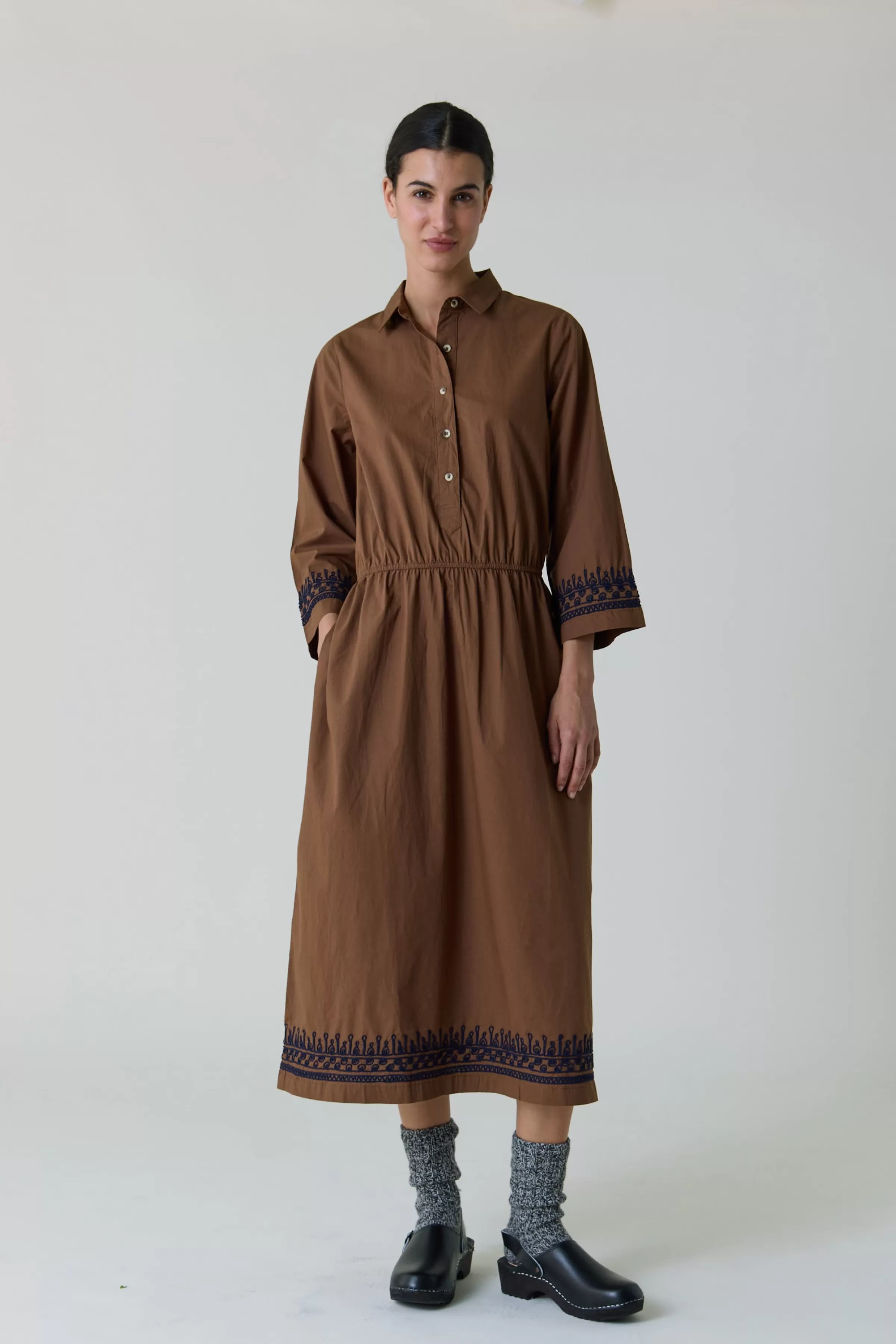 Online Leon&Harper Robe Rigolo Plain Caramel