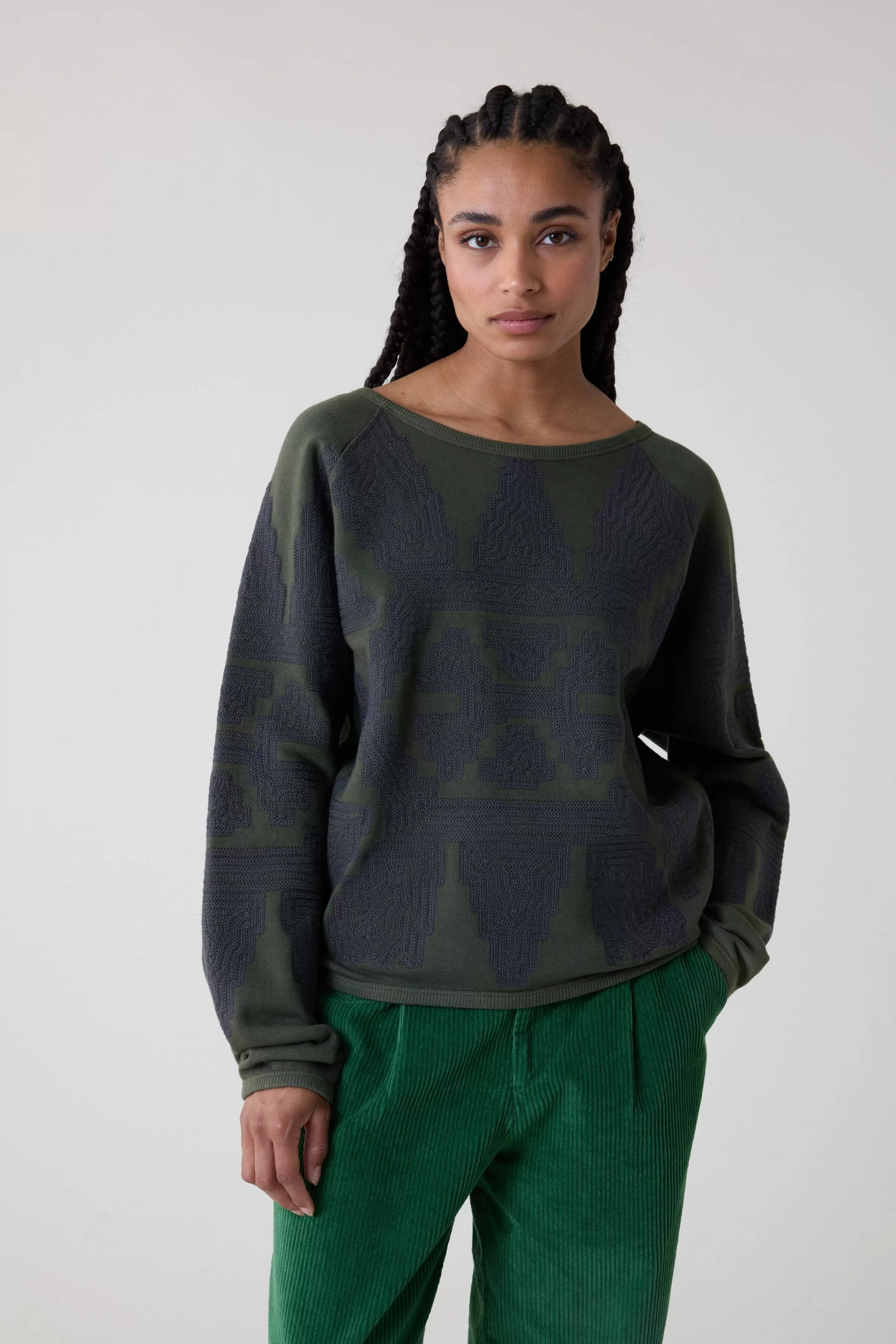 Cheap Leon&Harper Sweat Shine Nepal Olive