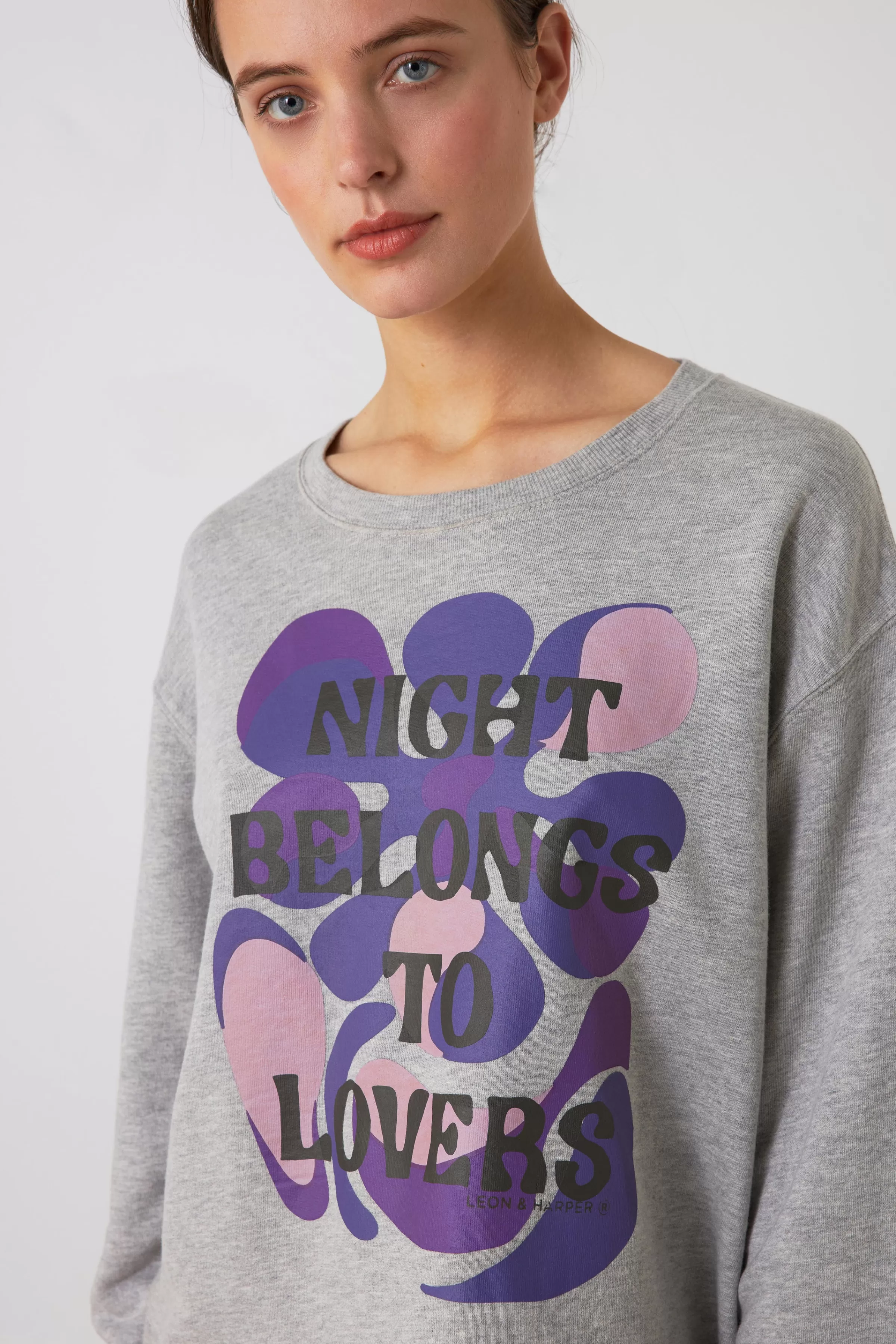 Shop Leon&Harper Sweat Sortie Night Grey