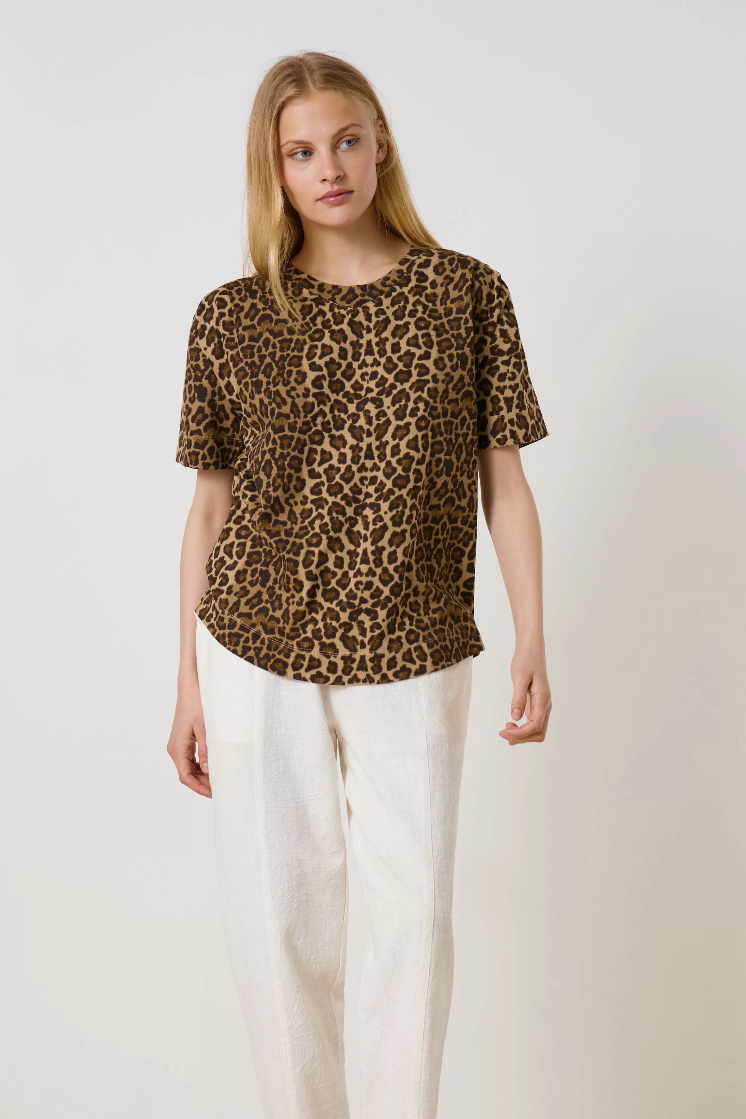 Fashion Leon&Harper T-shirt Tata Tomcat P23 Beige