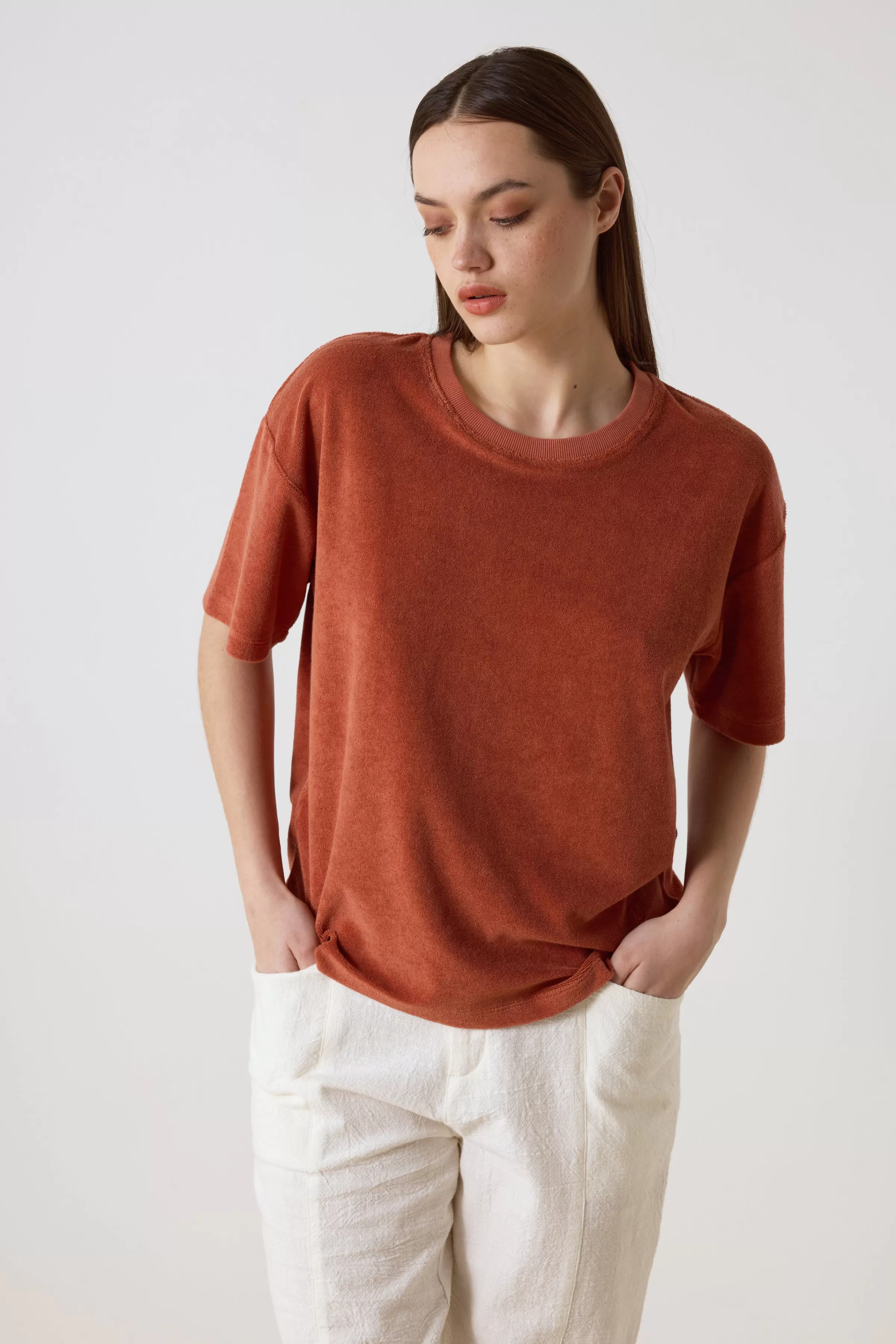 Hot Leon&Harper T-shirt Titan Pl Rust