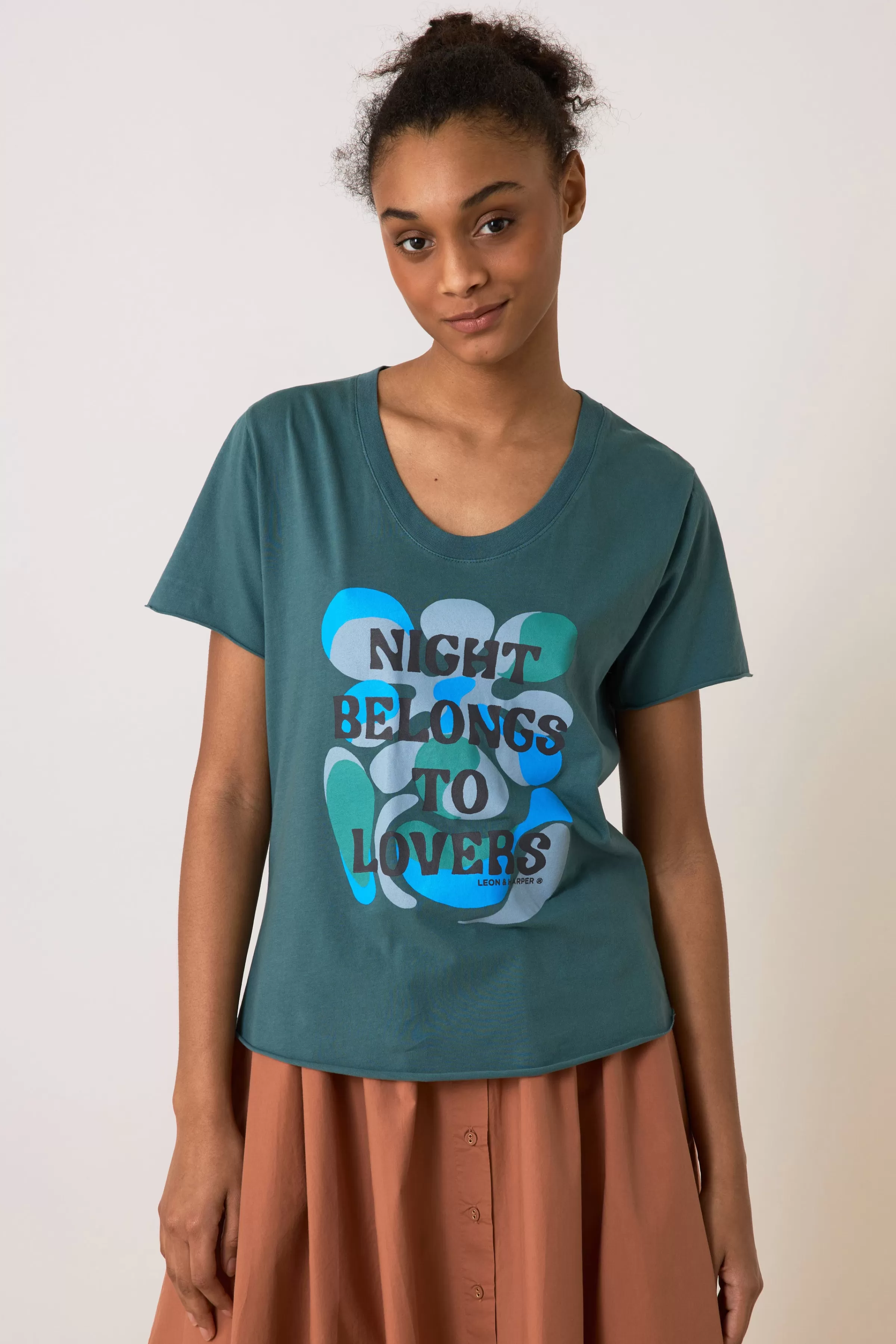 Clearance Leon&Harper T-shirt Tizia Night Bottle