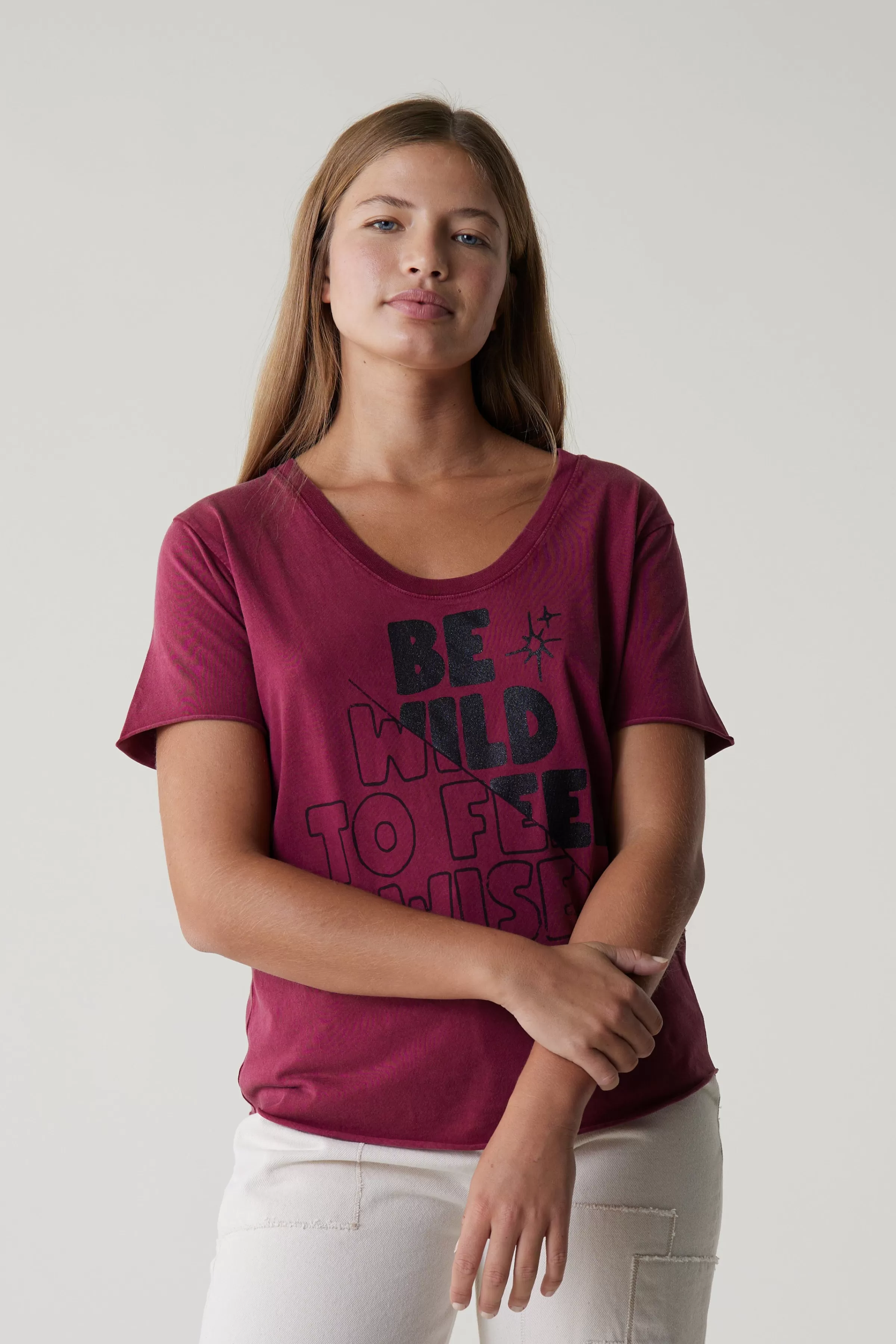 Online Leon&Harper Tshirt Tizia Wise Wine