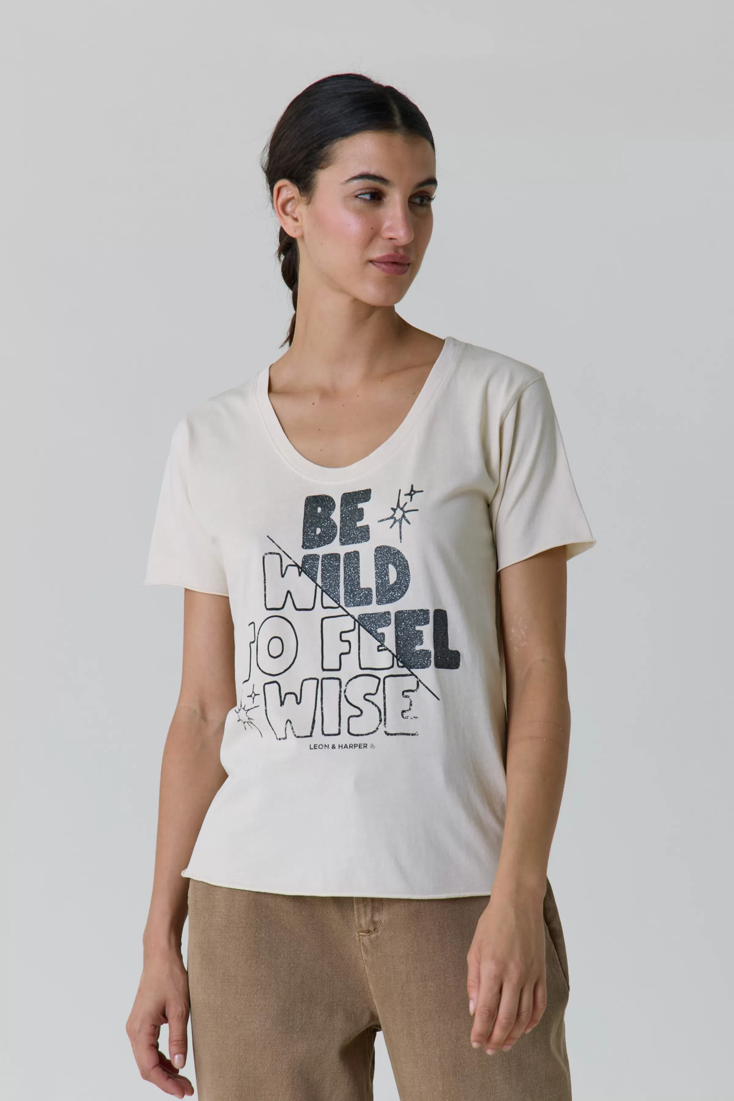 Discount Leon&Harper Tshirt Tizia Wise Off White