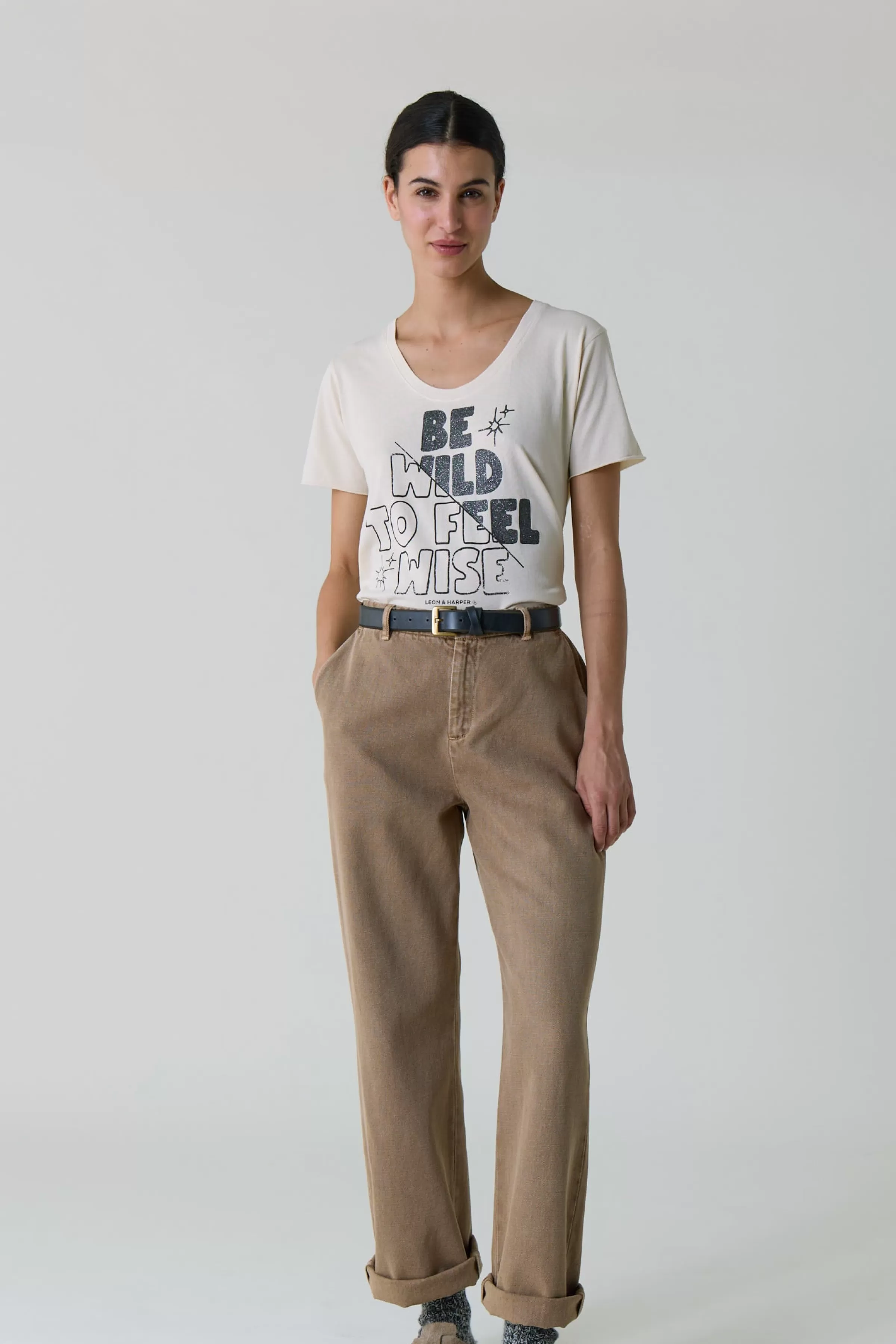 Discount Leon&Harper Tshirt Tizia Wise Off White