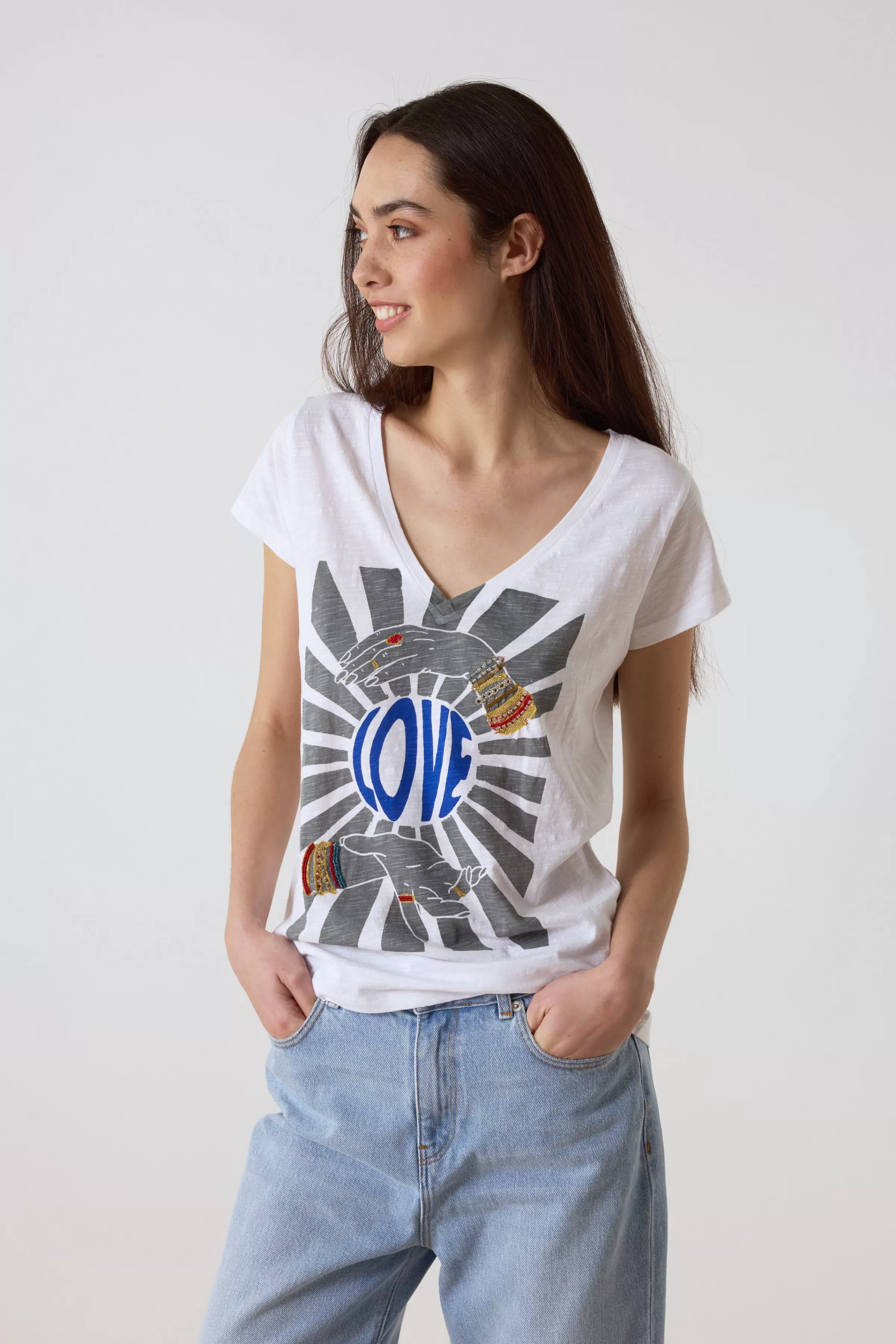 Hot Leon&Harper T-shirt Tonton Bohem White