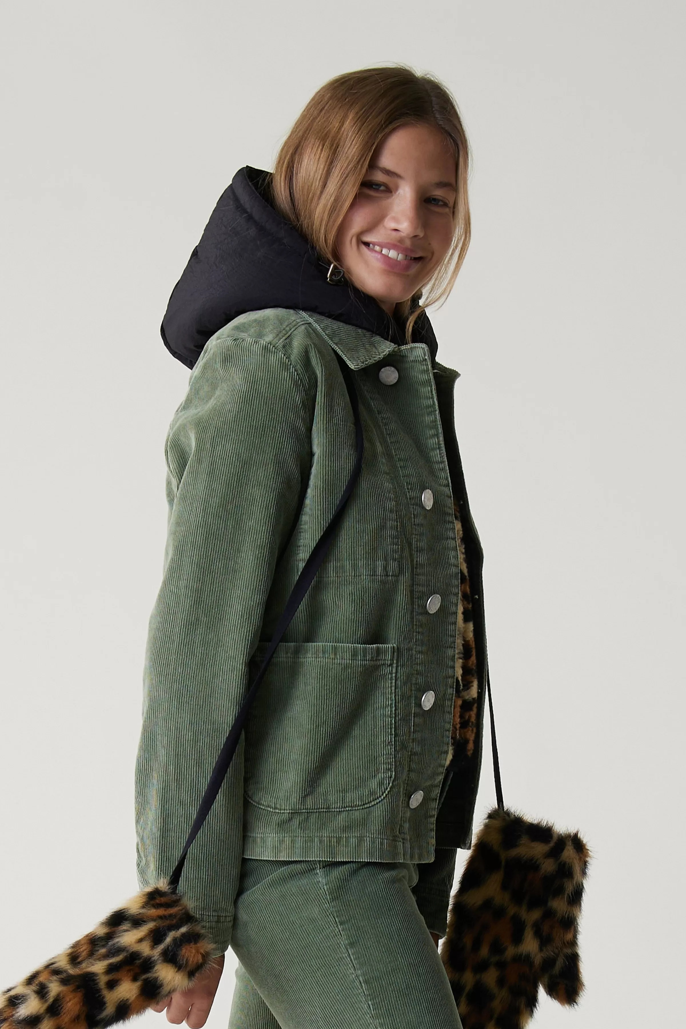 Shop Leon&Harper Veste Varda Plain Green